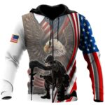 I Was There Somtimes I Still I Am Eagle Flag All Over Print Hoodie Front