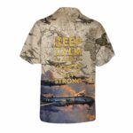 Keep Calm And Stay Air Force Strong Army Hawaiian Shirt Back