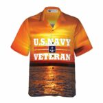 Less Than 1% Of American US Navy Veteran Hawaiian Shirt Front 2