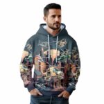 Love Airplane Aircraft All Over Print Hoodie Front 2