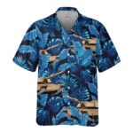 M1 Abrams Tank Floral Pattern Hawaiian Shirt Front