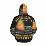 M110A2 8 Inch 203mm Howitzer US Army Veteran Fire At War All Over Print Hoodie Back