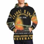 M110A2 8 Inch 203mm Howitzer US Army Veteran Fire At War All Over Print Hoodie Front