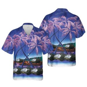 M113 Tank Us Army Coconut Tree Pattern Hawaiian Shirt