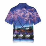 M113 Tank Us Army Coconut Tree Pattern Hawaiian Shirt Back