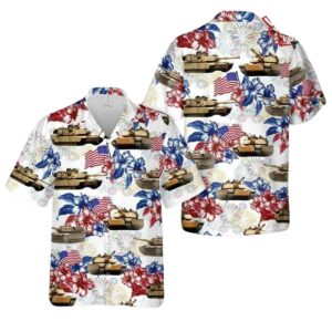 M1a1 Abrams Tank 4th Of July Hawaiian Shirt