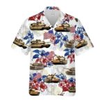 M1a1 Abrams Tank 4th Of July Hawaiian Shirt Front