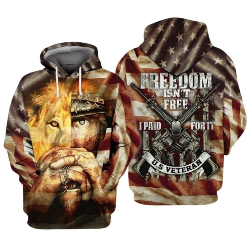 Memorial Day 4Th Of July Independence Day Freedom Isn'T Free I Paid For It All Over Print Hoodie