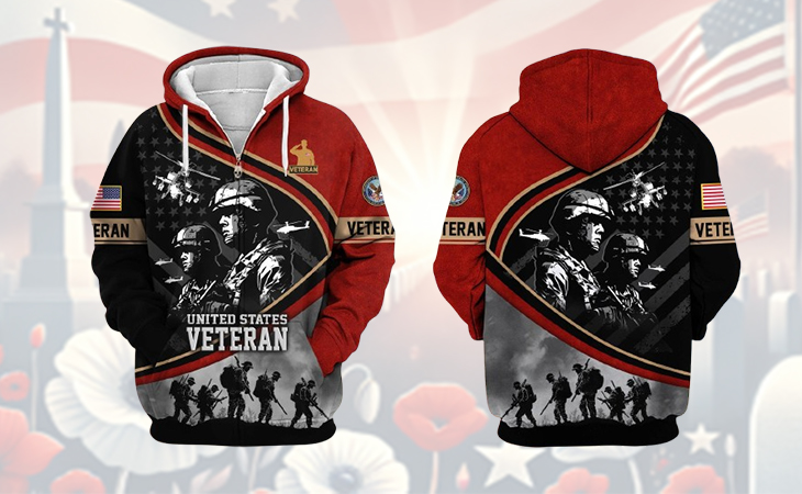 Memorial day all over print hoodie image