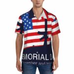 Memorial Day Honoring Heroes Flag Patter Hawaiian Shirt Front