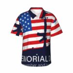 Memorial Day Honoring Heroes Flag Patter Hawaiian Shirt Front 2