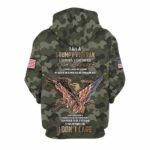 Memorial Day I Am A Grumpy Veteran I Served I Sacrificed Camo Pattern All Over Print Hoodie Back