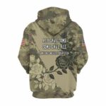 Memorial Day It Cannot Be Inherited Camo Pattern All Over Print Hoodie Back