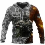 Memorial day Remember and honor the heroes Camo Pattern All Over Print Hoodie Front