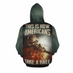 Memorial Day This How Americans Take A Knee All Over Print Hoodie Back