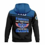 My Granddaughter Has Your Back Proud Air Force Grandpa All Over Print Hoodie Back