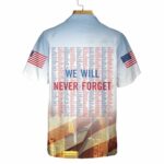 Names On 911 Memorial Patriot Day American Flag Hawaiian Shirt Back