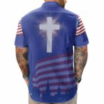 One Nation Under God Christian 4th Of July Independencs Day Hawaiian Shirt Back 1