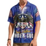 One Nation Under God Christian 4th Of July Independencs Day Hawaiian Shirt Front