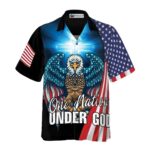 One Nation Under God One Flag One Land One Dad Hawaiian Shirt Front