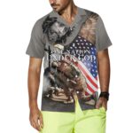 One Nation Under God Veteran American Flag Veteran Hawaiian Shirt Front