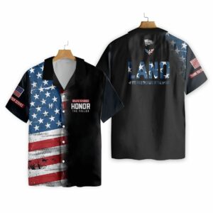 Patriotic USA Flag Honor The Fallen Hawaiian Shirt