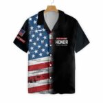 Patriotic USA Flag Honor The Fallen Hawaiian Shirt Front