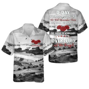 Poppy Operation Overlord Battle of Normandy D Day Landings LEST WE FORGET Hawaiian Shirt