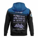 Proud Air Force Aunt Veteran Pride All Over Print Hoodie Back