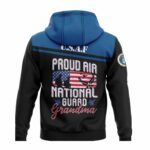 Proud Air National Guard Grandma Air Force Military All Over Print Hoodie Back