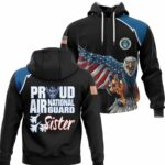 Proud Air National Guard Sister Usa Air Force Military All Over Print Hoodie