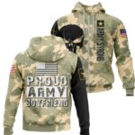 Proud Army Boyfriend Family Military All Over Print Hoodie