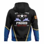 Proud Brother Of A Air Force Veteran American Military Flag Skull All Over Print Hoodie Back