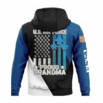 Proud Grandma Us Air Force Flag All Over Print Hoodie Back