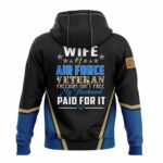 Proud Us Air Force Wife Of A Air Force Veteran All Over Print Hoodie Back