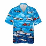 Proud US Coast Guard Wife Hawaiian Shirt Front