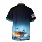 Proud Veteran Navy Veteran Hawaiian Shirt Back