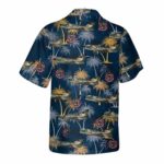 Ray US Air Force A 7D Of 353rd TFS Squadron Coconut Tree Pattern Hawaiian Shirt Back