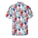 Red White And Blue, 4th Of July Statue Of Liberty Hawaiian Shirt Back