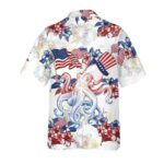 Red White And Blue Octopus, 4th Of July Independence Hawaiian Shirt Back