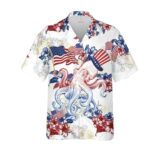 Red White And Blue Octopus, 4th Of July Independence Hawaiian Shirt Front