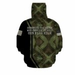 Remember and Honor The Heroes US Veteran Memorial Day All Over Print Hoodie Back