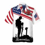 Remember Lest We Forget Veteran Memorial Day Hawaiian Shirt Front