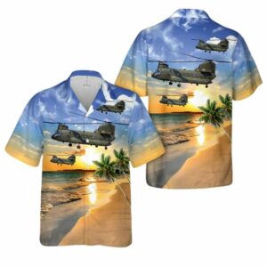 Royal Air Force Chinook HC2 US Armed Forces Hawaiian Shirt