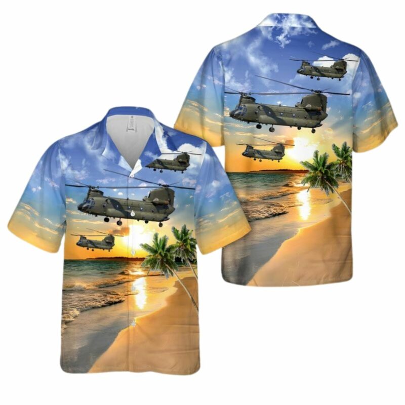 Royal Air Force Chinook Hc2 Us Armed Forces Hawaiian Shirt