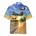 Royal Air Force Chinook HC2 US Armed Forces Hawaiian Shirt Back