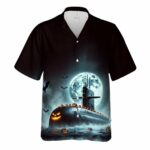 Royal Navy Vanguard class submarine Halloween Hawaiian Shirt Front