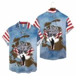 Soldiers' Angles Memorial Day American Flag Veterans Hawaiian Shirt