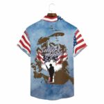 Soldiers' Angles Memorial Day American Flag Veterans Hawaiian Shirt Back