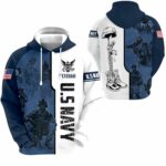 Soldiers US Navy We Will Never Forget Veterans Memorial Day All Over Print Hoodie